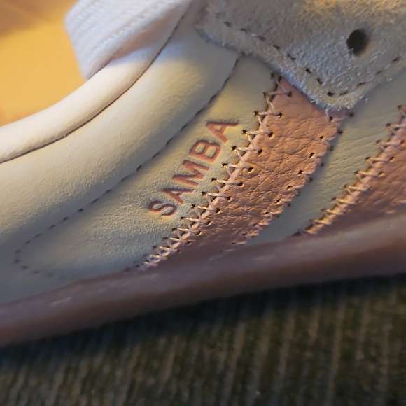 adidas Cream and Pink Retro Samba Sneakers - Picture 4 of 5